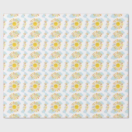 hallo Sunshine Baby shower Cadeaupapier (Vlak)