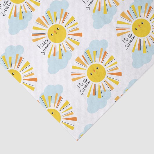 hallo Sunshine Baby shower Tissuepapier (Detail)