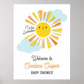 hallo Sunshine Baby shower Welkom Poster (Voorkant)