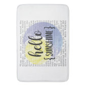 hallo Sunshine Badmat (Voorkant Verticaal)