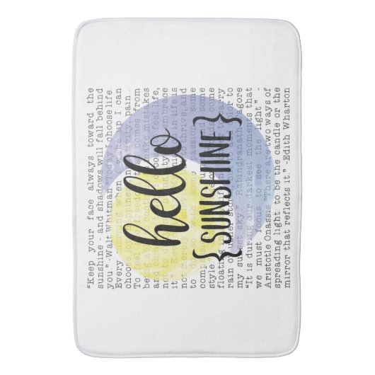 hallo Sunshine Badmat (Voorkant Verticaal)