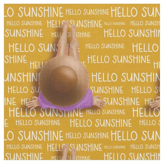 Hallo Sunshine Beach Stof (Close Up)