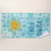 hallo Sunshine Beach Towel Strandlaken (Voorkant)