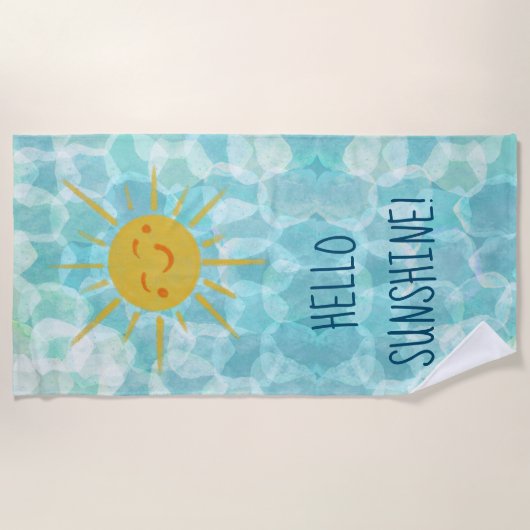 hallo Sunshine Beach Towel Strandlaken (Voorkant)