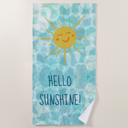 hallo Sunshine Beach Towel Strandlaken (Voorkant)