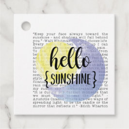 hallo Sunshine Bedankjes Labels