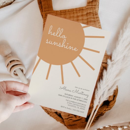 hallo Sunshine Boho Baby shower Kaart
