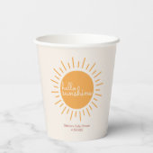 hallo Sunshine Boho Baby shower Paper Cups Papieren Bekers (Achterkant)