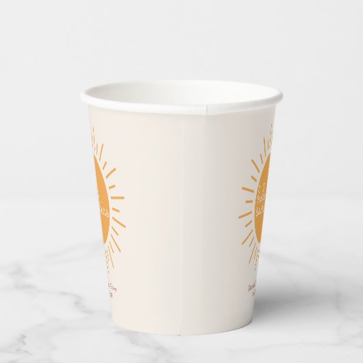 hallo Sunshine Boho Baby shower Paper Cups Papieren Bekers (Rechts)