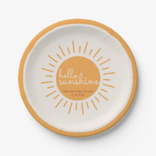 hallo Sunshine Boho Baby shower Papieren Bordje