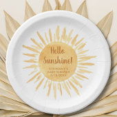 hallo Sunshine Boho Baby shower Papieren Bordje