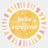 Hallo Sunshine Boho Baby shower Sticker (Voorkant)