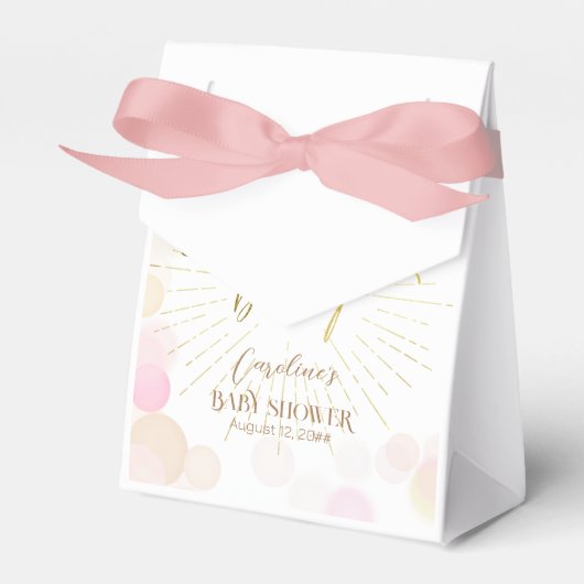 Hallo Sunshine Boho Modern Happy Baby Girl Douche Bedankdoosjes (Voorkant Zijde)