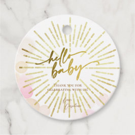 Hallo Sunshine Boho Modern Happy Baby Girl Douche Bedankjes Labels