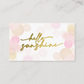 Hallo Sunshine Boho Modern Happy Baby Girl Douche Informatiekaartje (Achterkant)