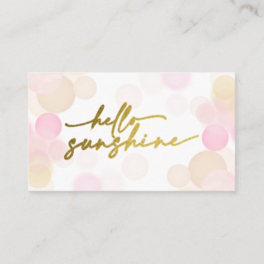 Hallo Sunshine Boho Modern Happy Baby Girl Douche Informatiekaartje (Achterkant)