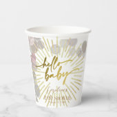 Hallo Sunshine Boho Modern Happy Baby Girl Douche Papieren Bekers (Voorkant)