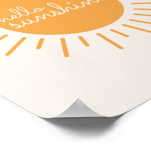 hallo Sunshine boho nursery Poster (Hoek)