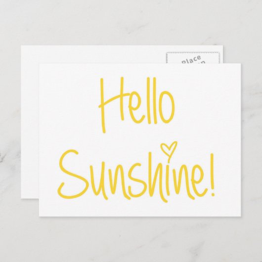 hallo Sunshine Briefkaart (Voorkant / Achterkant)