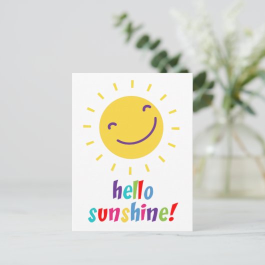 hallo Sunshine Briefkaart (Staand voorkant)