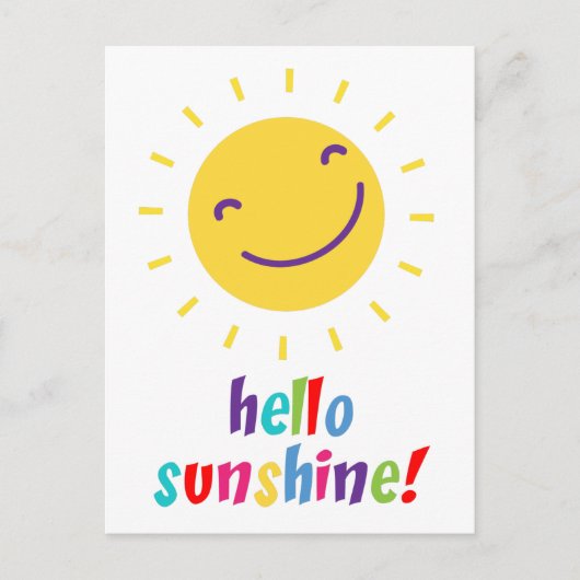 hallo Sunshine Briefkaart (Voorkant)
