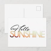 hallo Sunshine Briefkaart (Voorkant / Achterkant)