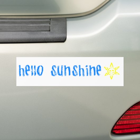 hallo Sunshine Bumpersticker (Op auto)