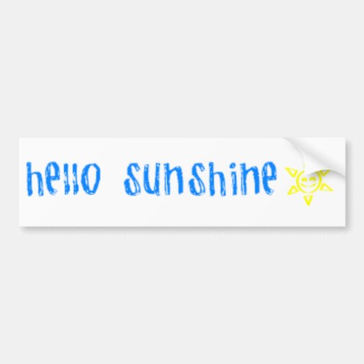 hallo Sunshine Bumpersticker (Voorkant)