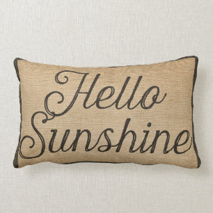 hallo Sunshine Burlap Kussen