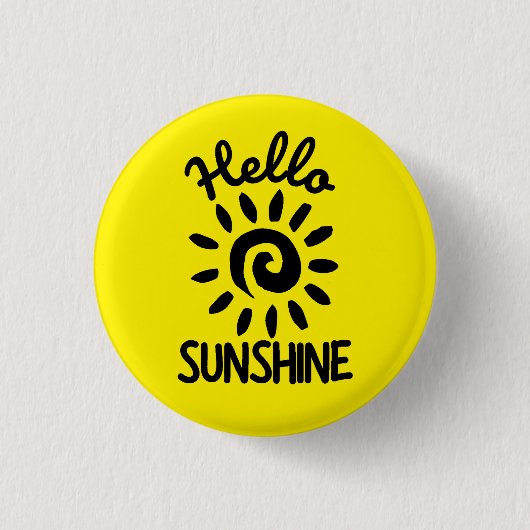 hallo Sunshine Button (Voorkant)