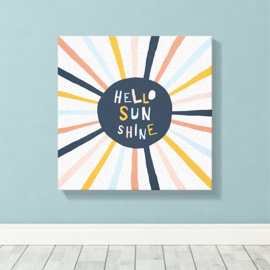 hallo Sunshine Canvas Afdruk (Insitu (Houten vloer))