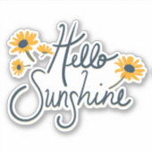 hallo Sunshine Daisy Flowers Motif Sticker (Voorkant)