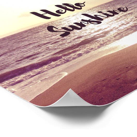 "Hallo Sunshine" Fotocitaat Poster (Hoek)