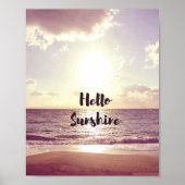 "Hallo Sunshine" Fotocitaat Poster (Voorkant)