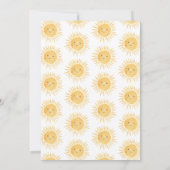 Hallo Sunshine Genderneutraal Baby shower Kaart (Achterkant)