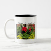 hallo Sunshine Geraniums Tweekleurige Koffiemok (Links)
