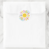 hallo Sunshine Girl Baby shower Ronde Sticker (Tas)