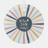 hallo Sunshine Glas Ornament (Voorkant)