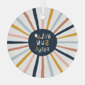 hallo Sunshine Glas Ornament (Achterkant)