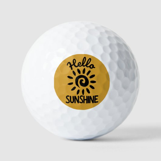 hallo Sunshine Golfballen (Voorkant)