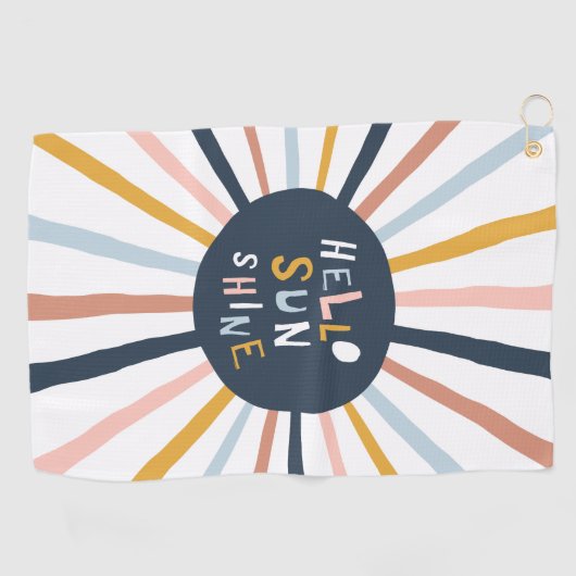 hallo Sunshine Golfhanddoek (Horizontaal)