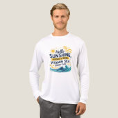 Hallo Sunshine, Goodbye Stress – Ocean Motion Bewe Tri-Blend Shirt (Voorkant)