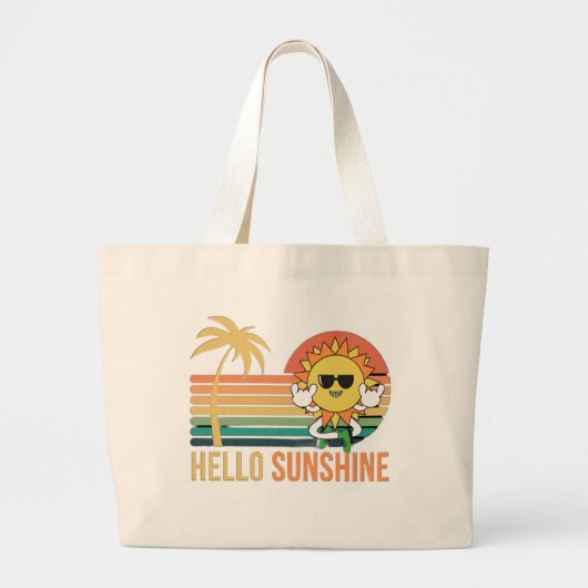 hallo Sunshine Grote Tote Bag (Voorkant)