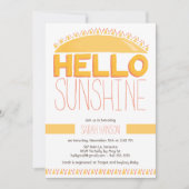 Hallo Sunshine Hand Lettered Geslacht Neutraal Kaart (Voorkant)