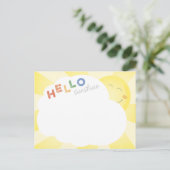 hallo Sunshine Illustrated Cheerful Briefkaart (Staand voorkant)