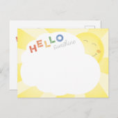 hallo Sunshine Illustrated Cheerful Briefkaart (Voorkant / Achterkant)