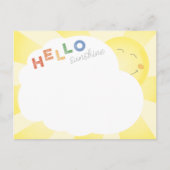 hallo Sunshine Illustrated Cheerful Briefkaart (Voorkant)