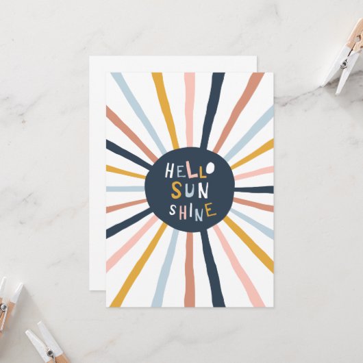 hallo Sunshine Kaart (Voorkant / Achterkant in situ)
