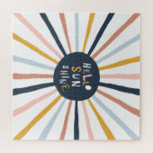 Hallo Sunshine: Kleurrijke kinderlijke typografie Legpuzzel (Horizontaal)