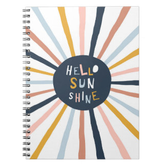Hallo Sunshine: Kleurrijke kinderlijke typografie Notitieboek